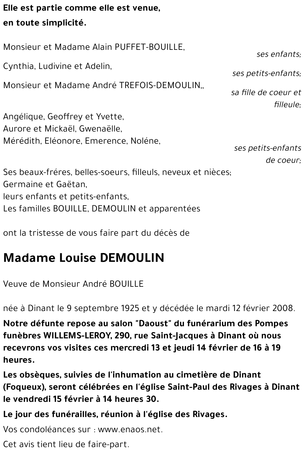 Louise DEMOULIN