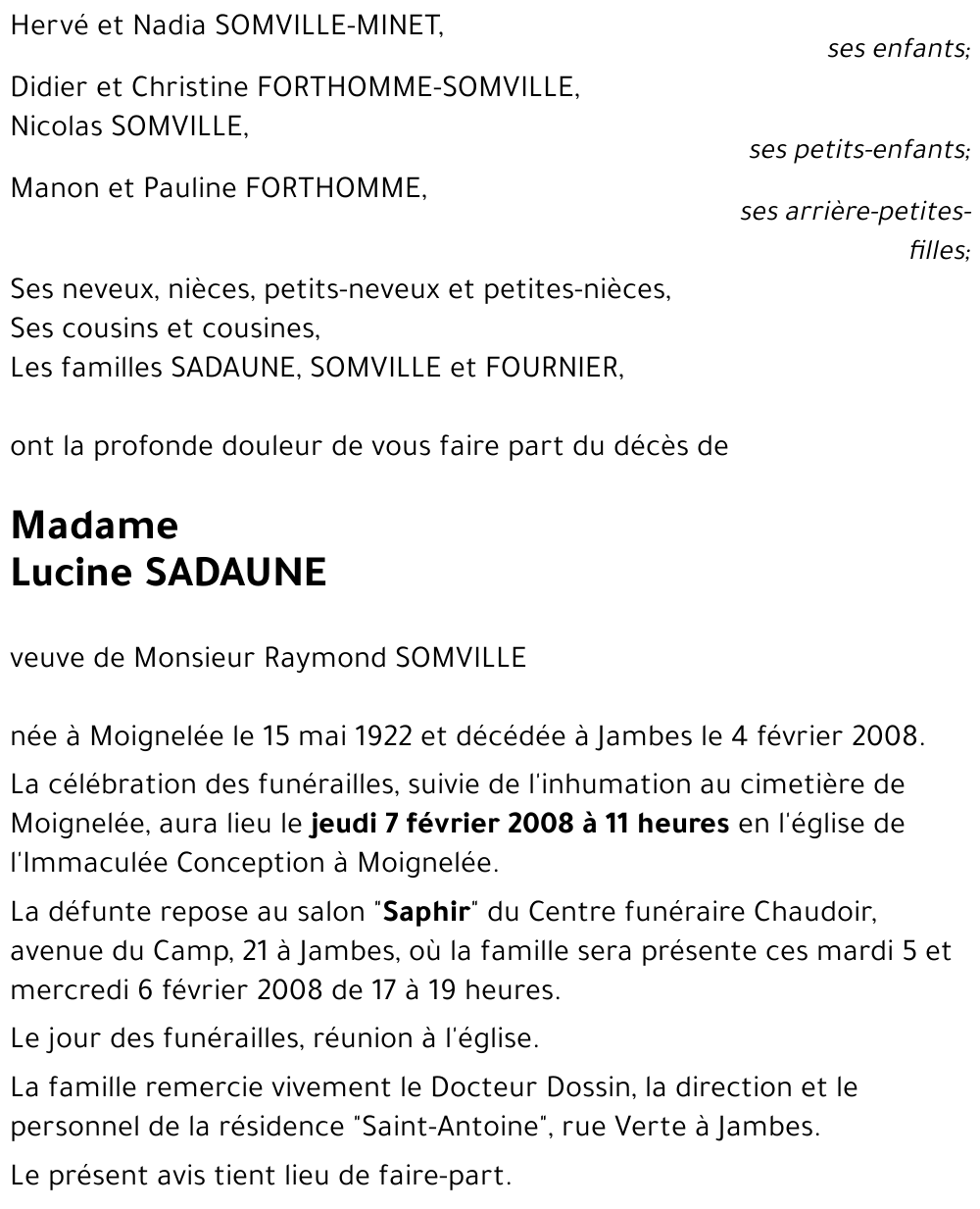Lucine SADAUNE