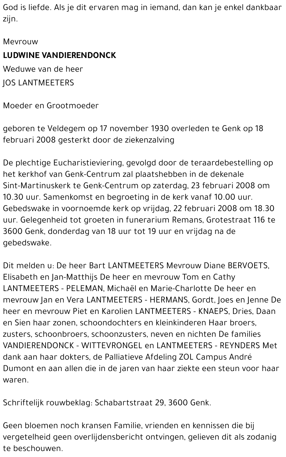 Ludwine VANDIERENDONCK