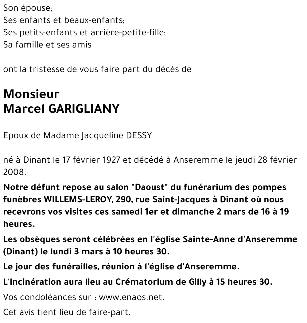 Marcel GARIGLIANY