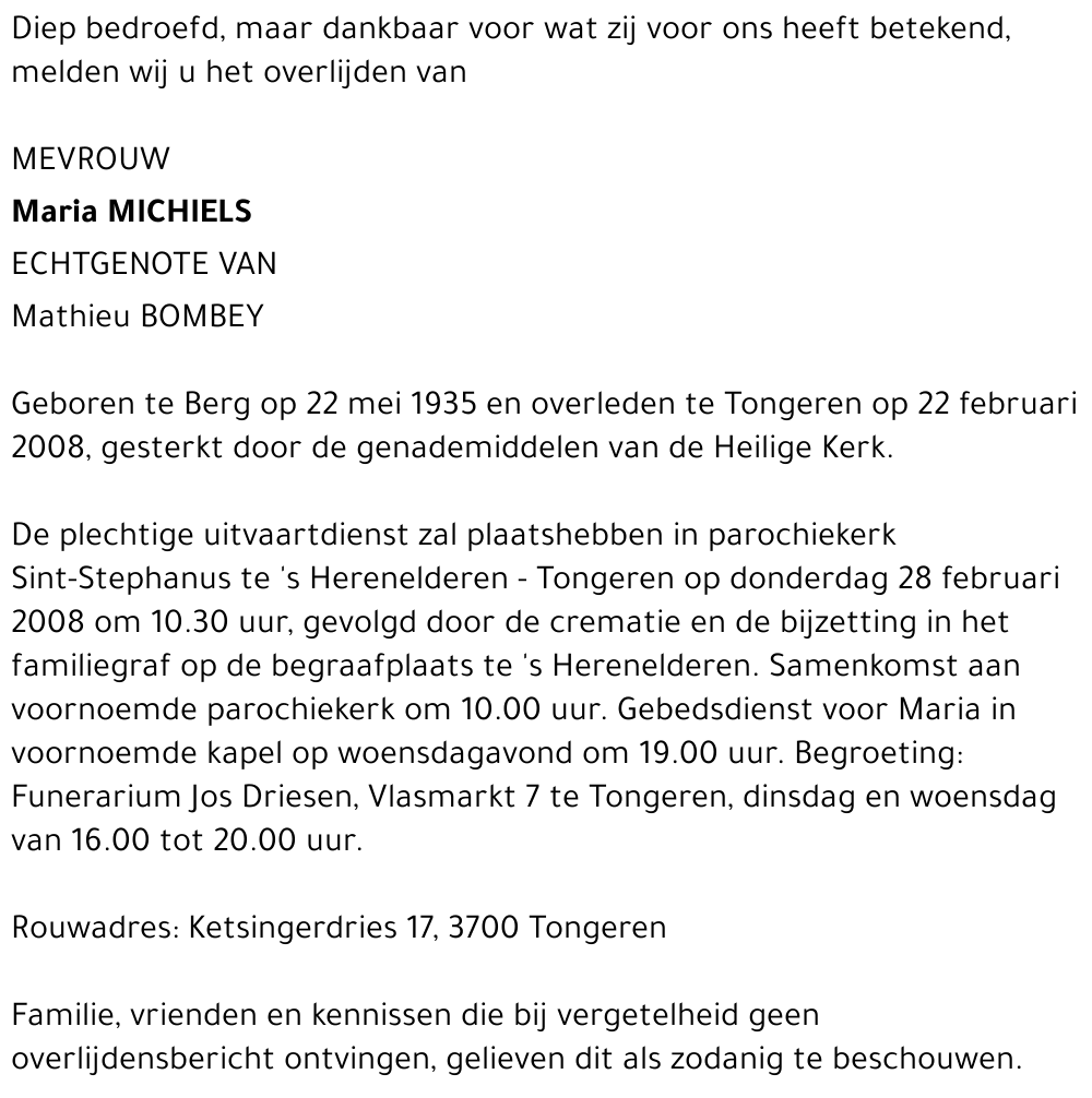 Maria Michiels