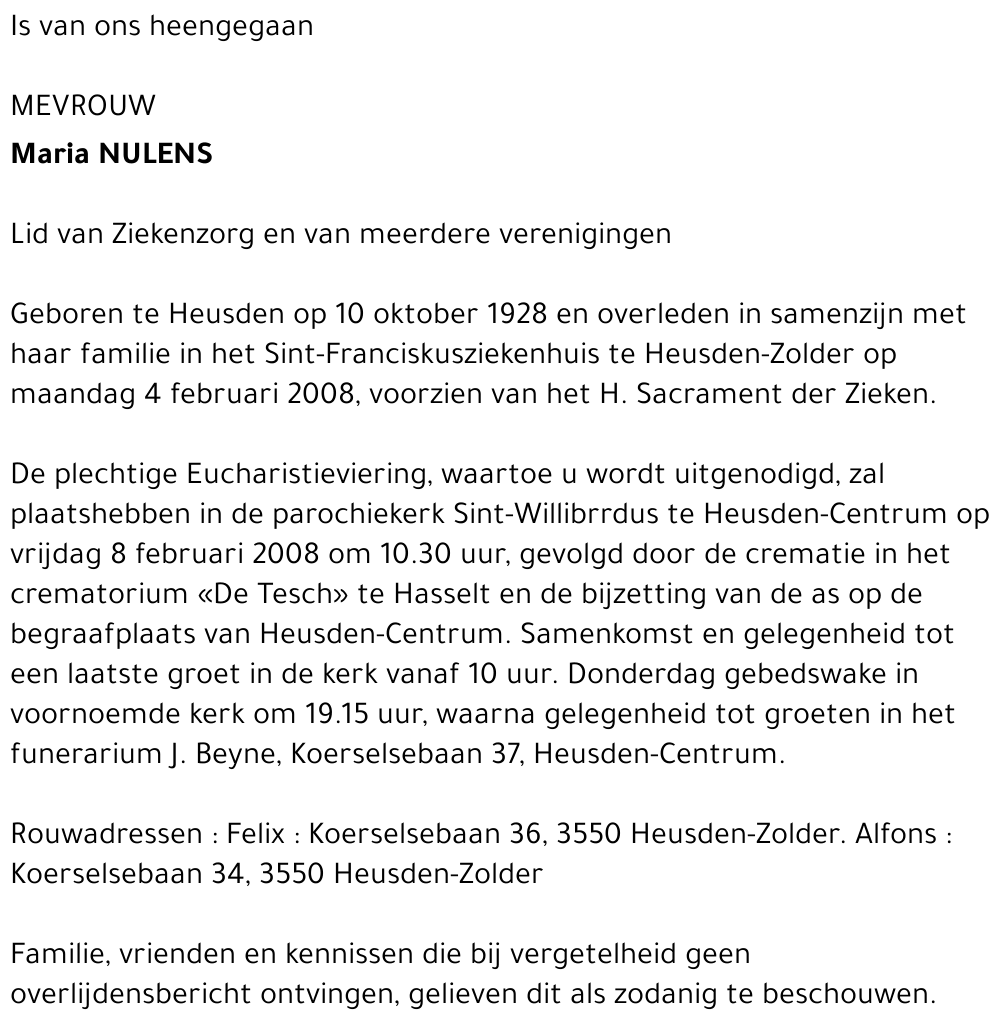 Maria Nulens