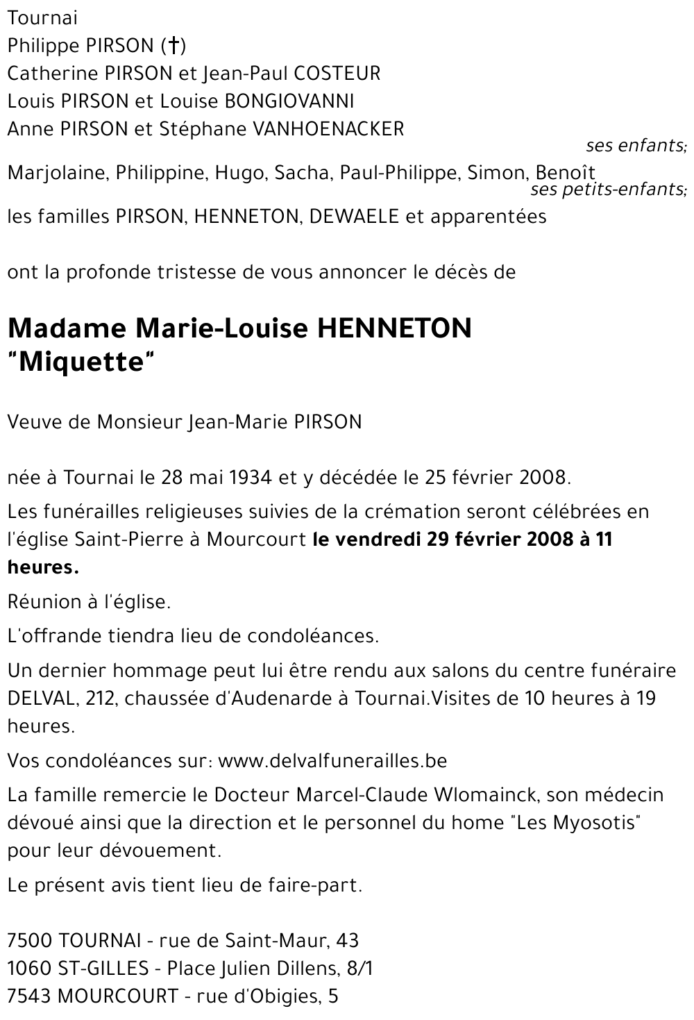 Marie-Louise HENNETON