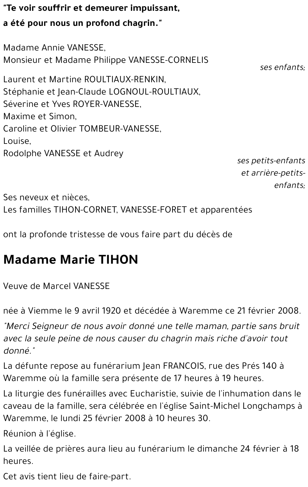 Marie TIHON
