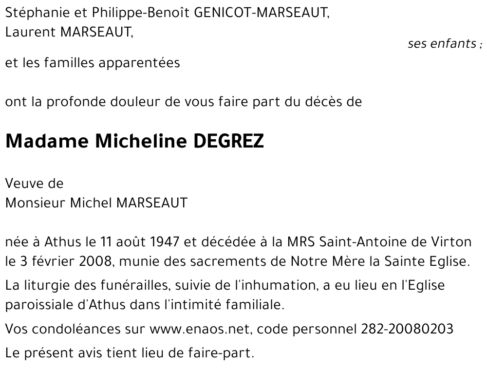Micheline DEGREZ