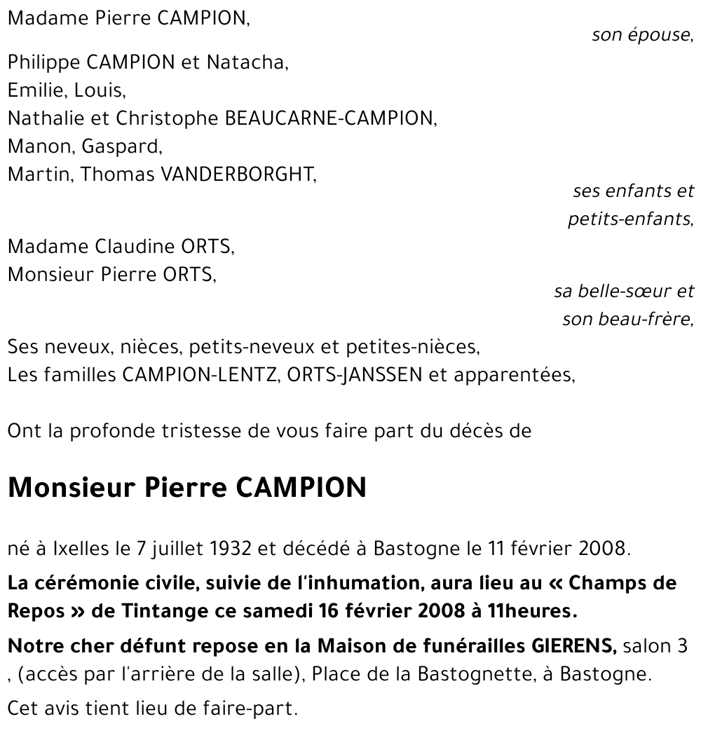 Pierre CAMPION
