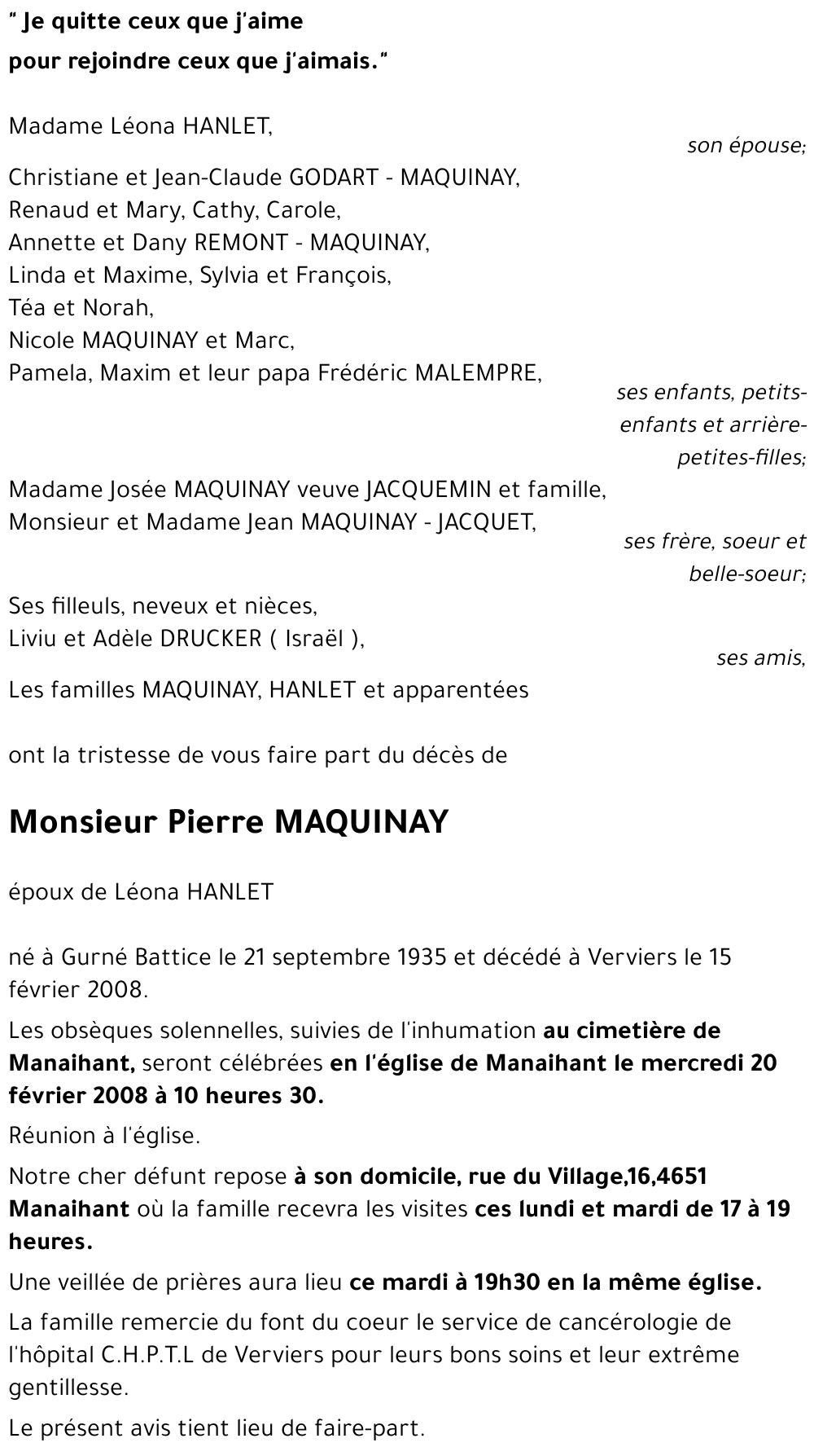 Pierre MAQUINAY