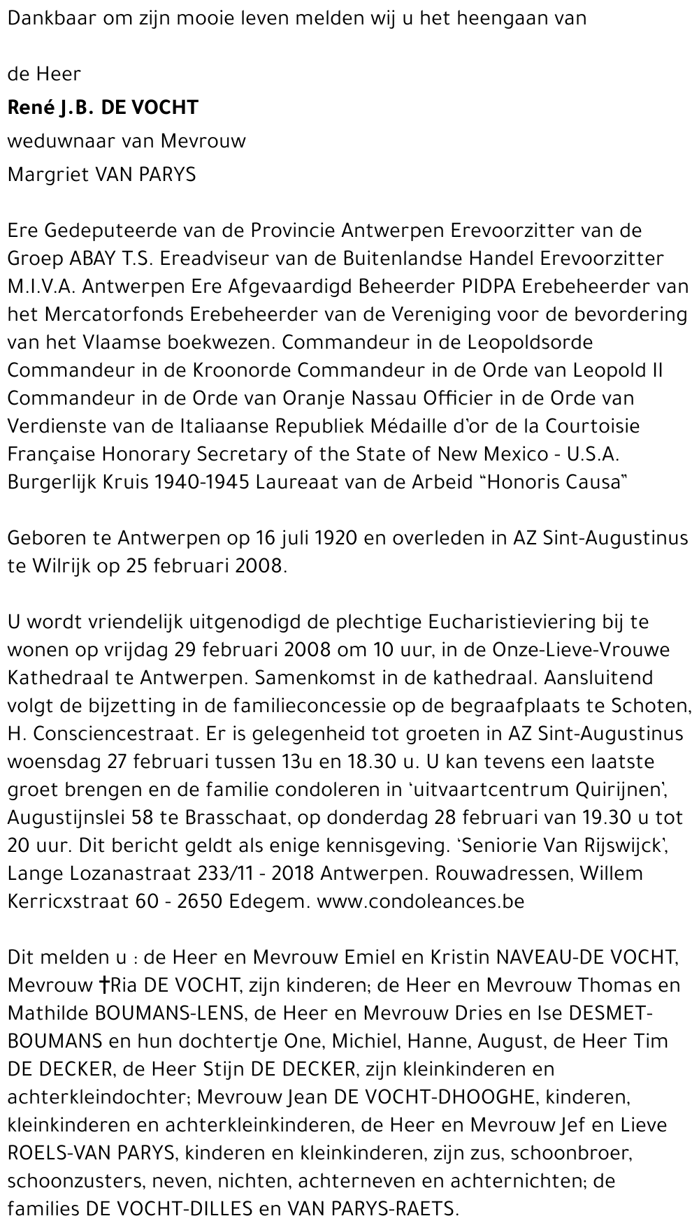 René J.B. DE VOCHT