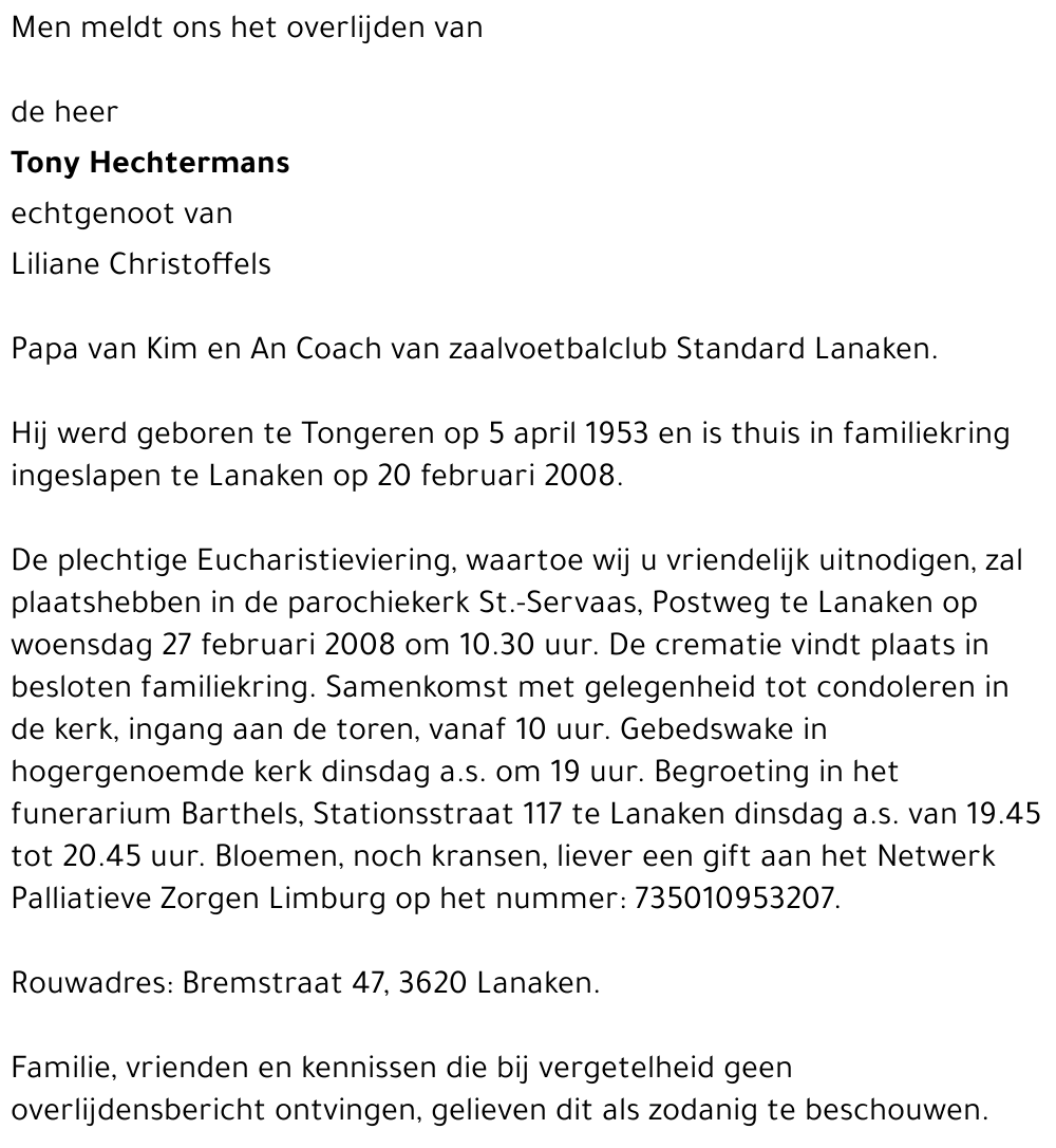 Tony Hechtermans
