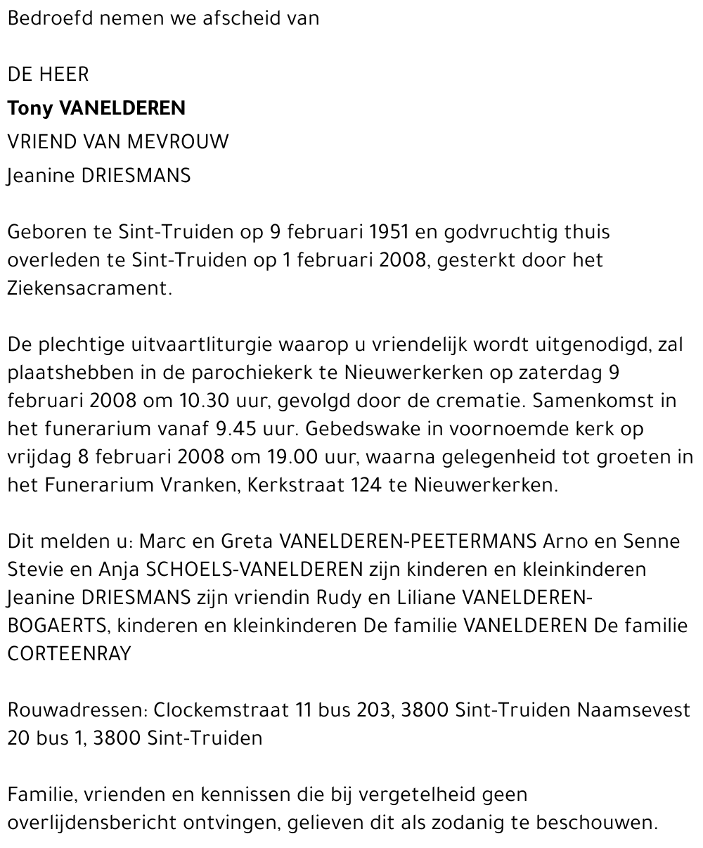 Tony Vanelderen