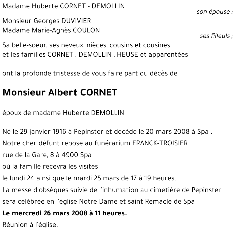 Albert CORNET