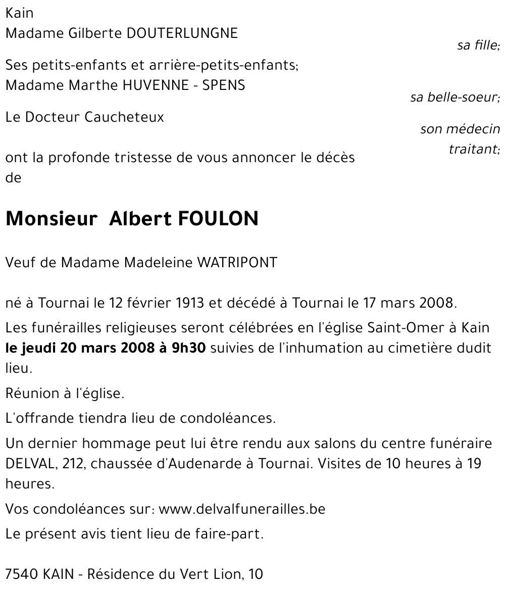 Albert FOULON