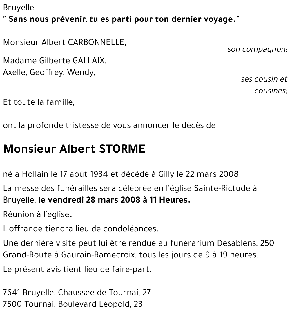 Albert STORME
