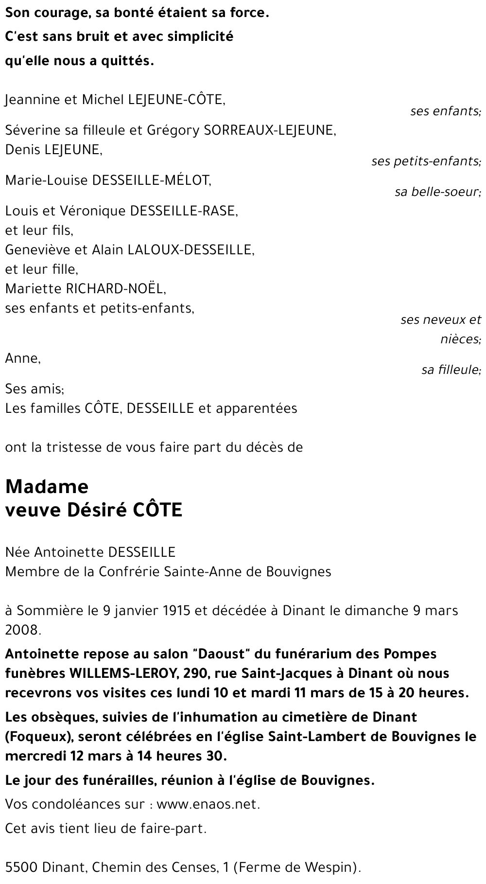 Antoinette DESSEILLE