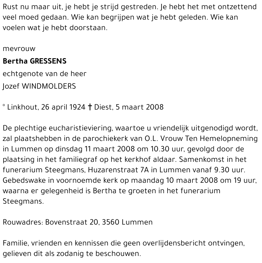 Bertha Gressens