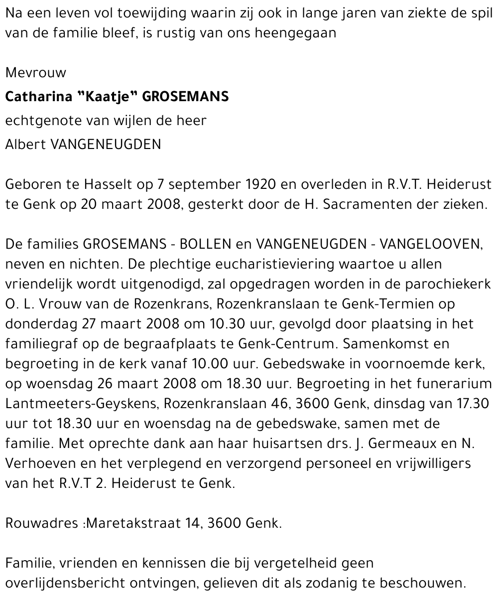 Catharina GROSEMANS
