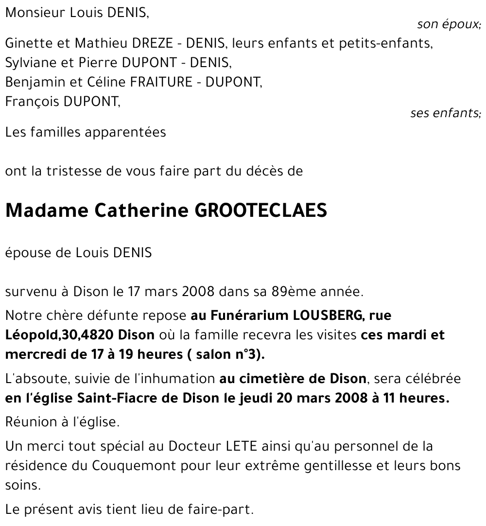 Catherine GROOTECLAES