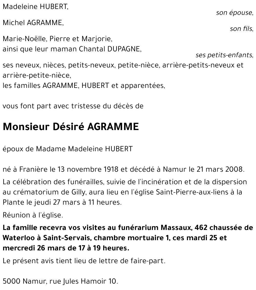 Désiré AGRAMME