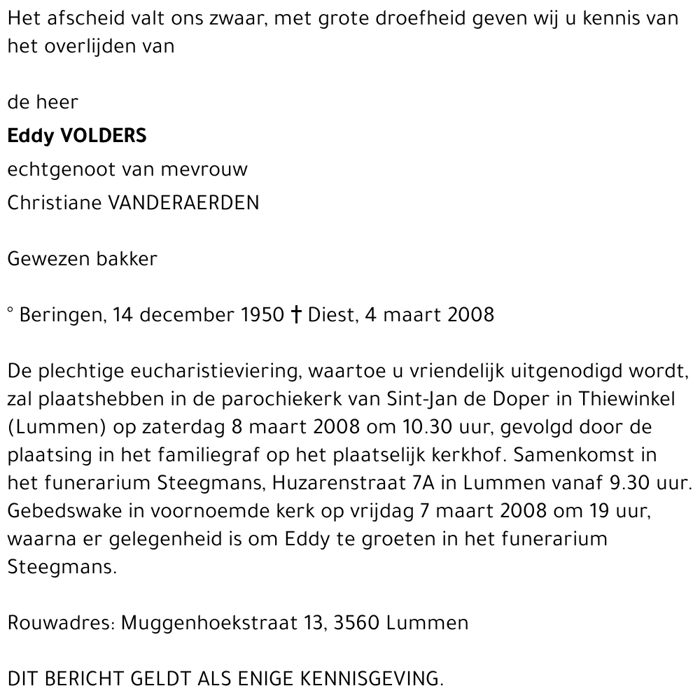 Eddy Volders