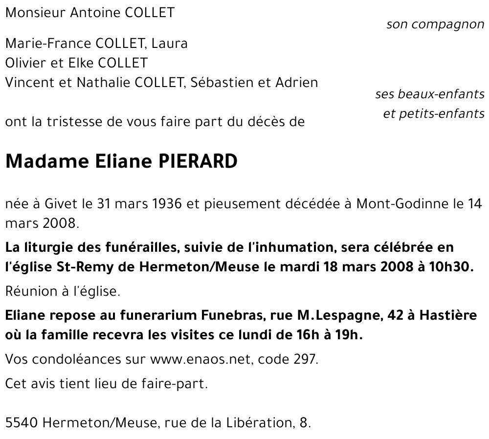 Eliane PIERARD