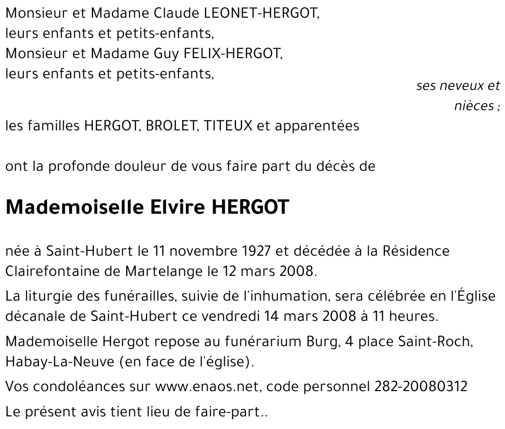 Elvire HERGOT