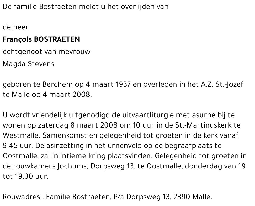 François Bostraeten