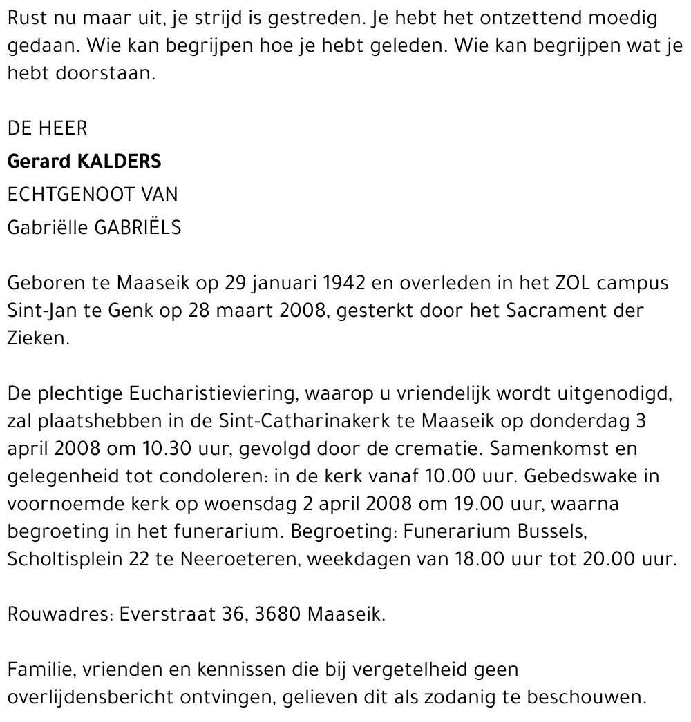 Gerard Kalders