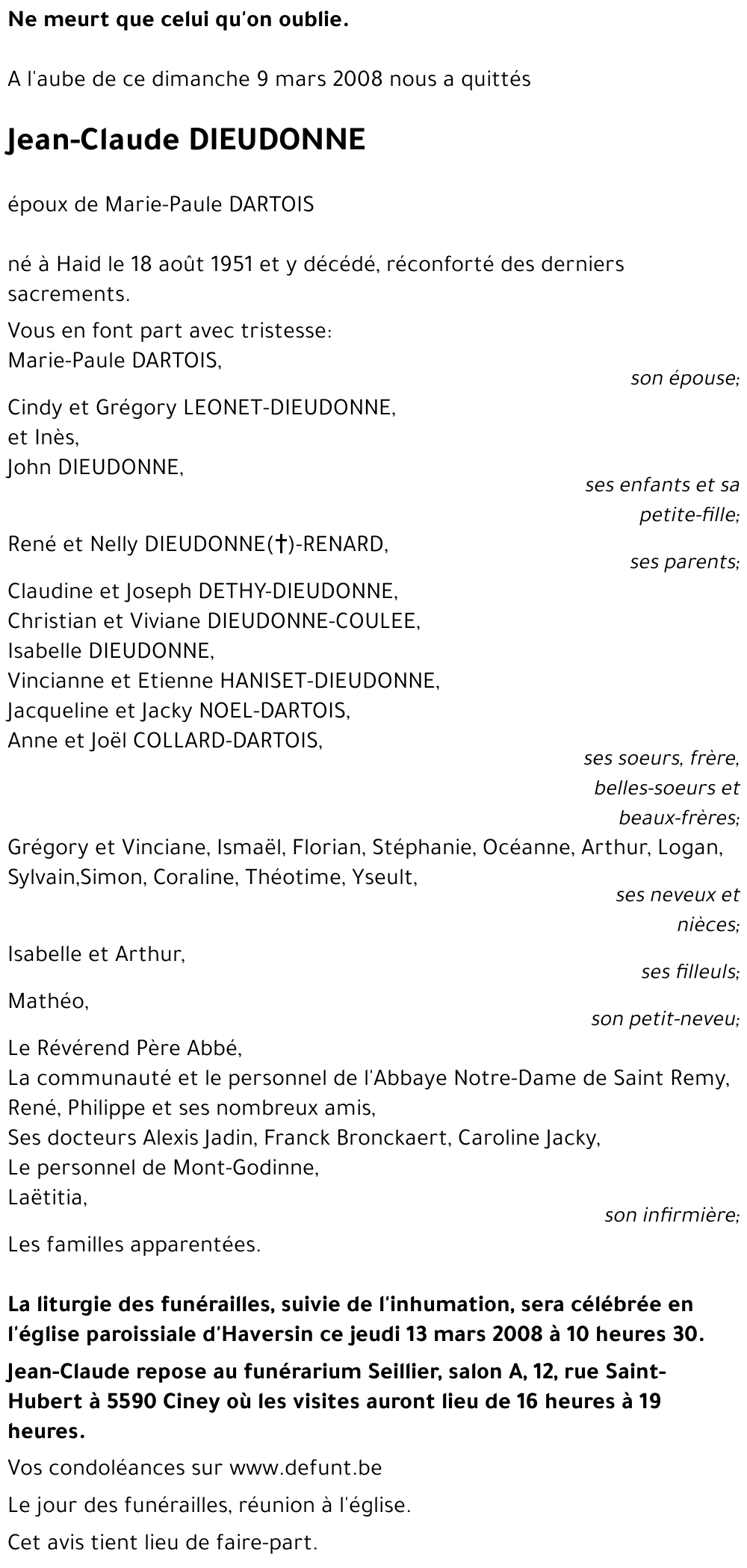 Jean-Claude DIEUDONNE