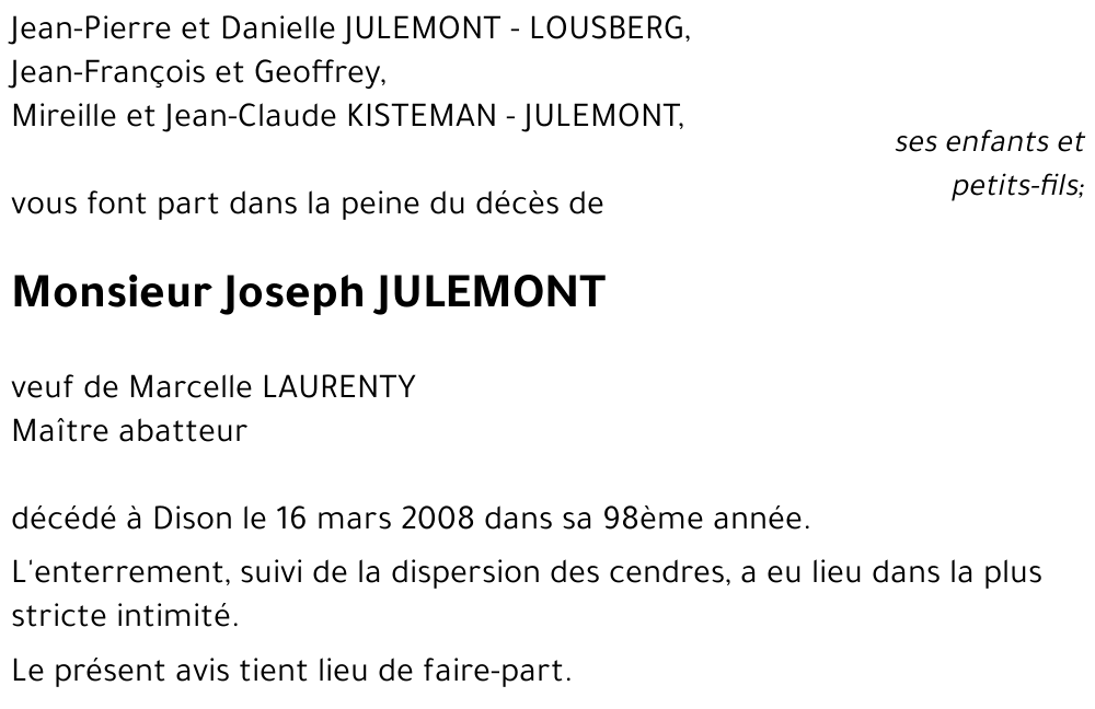 Joseph JULEMONT