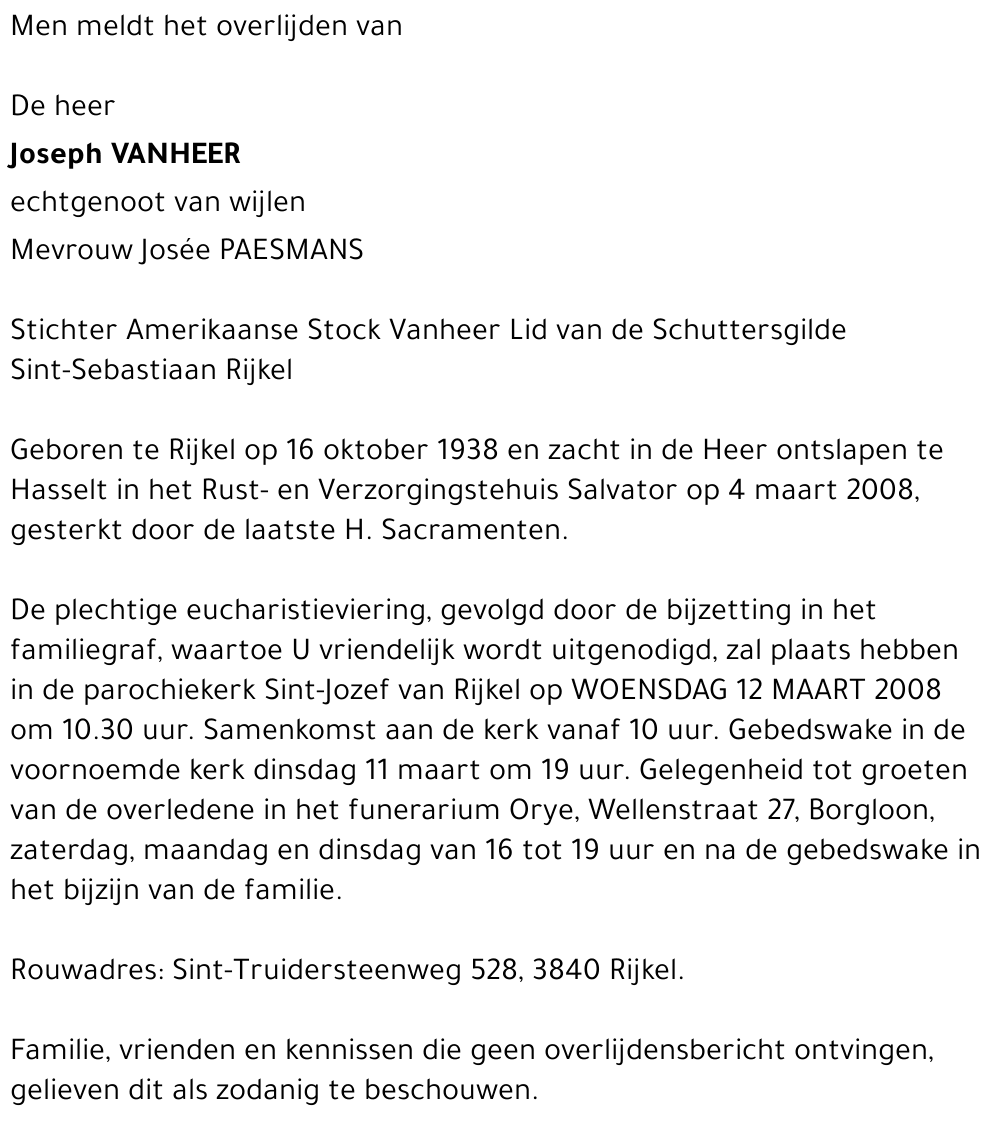 Joseph Vanheer