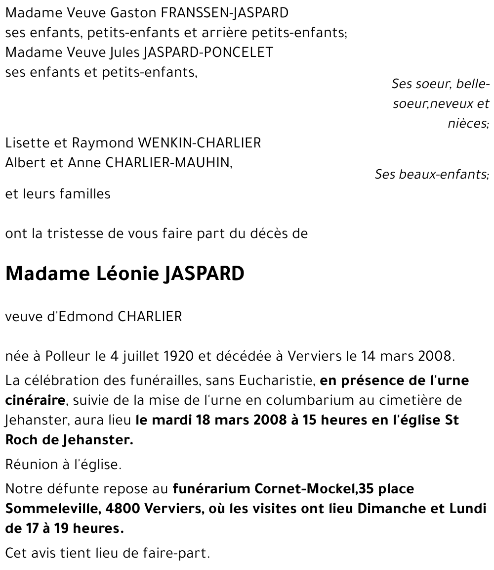 Léonie JASPARD