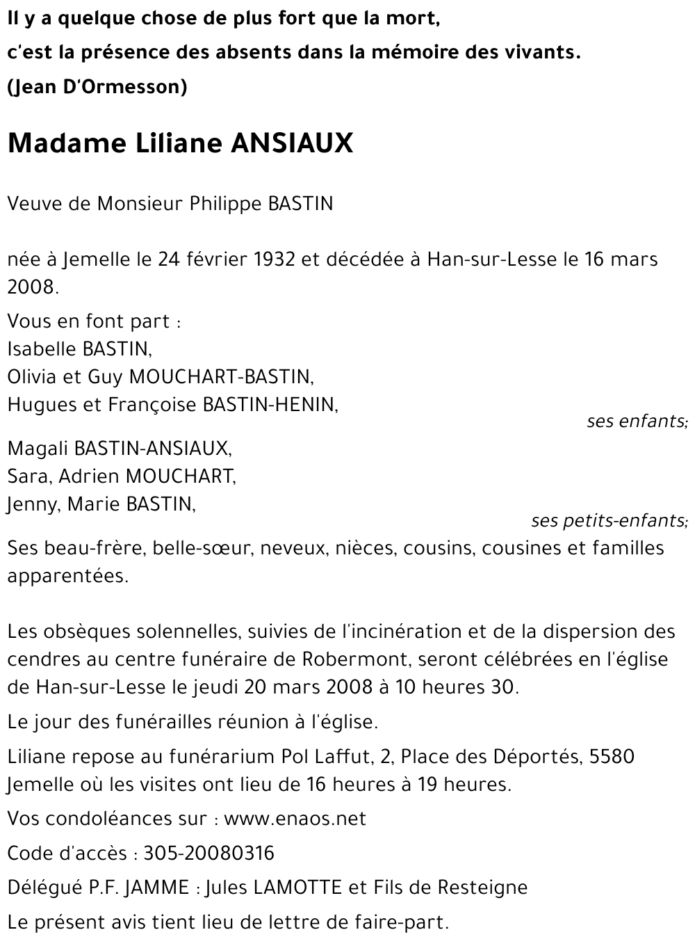 Liliane ANSIAUX