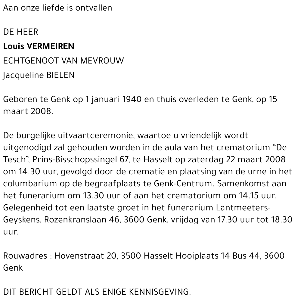Louis VERMEIREN