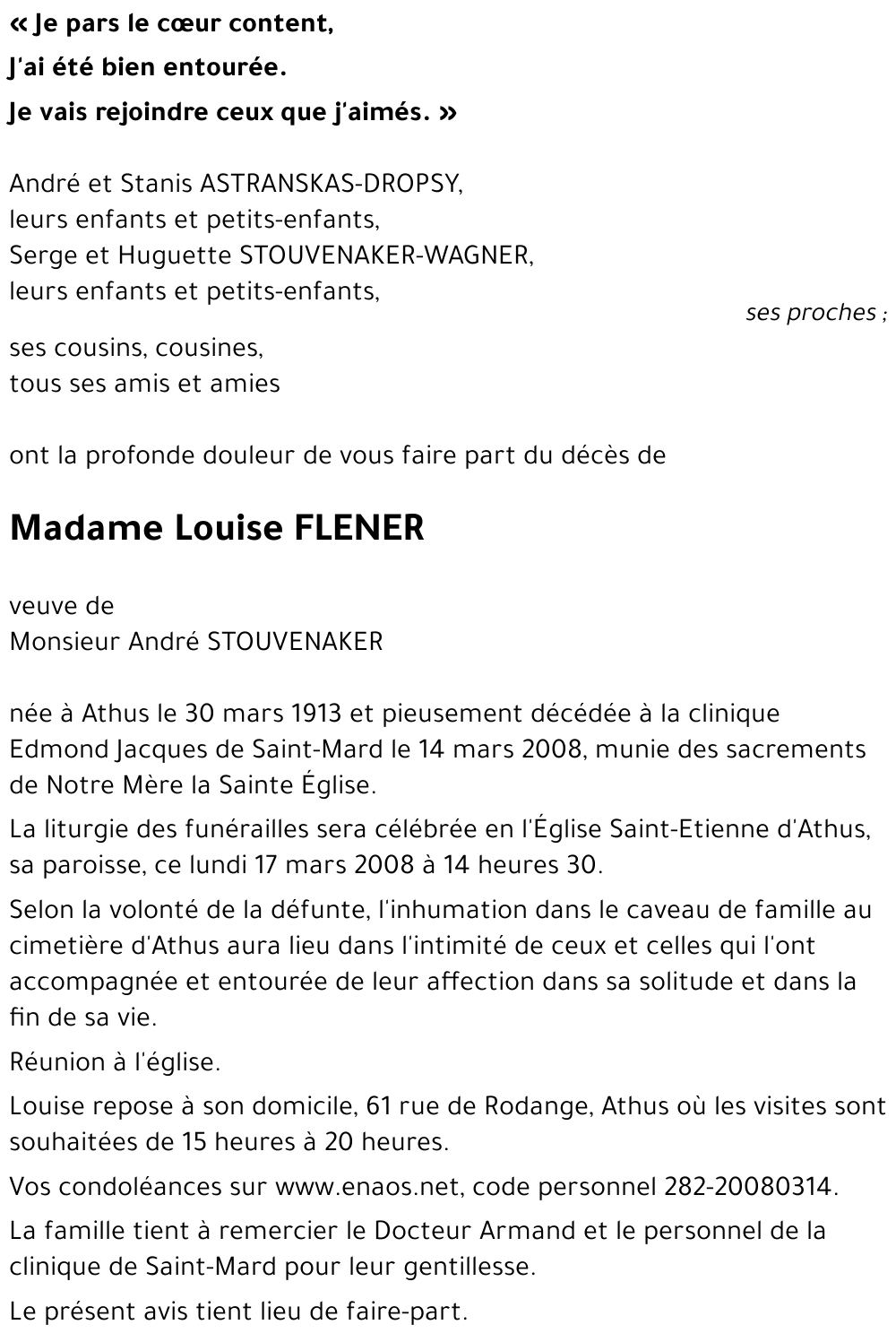 Louise FLENER