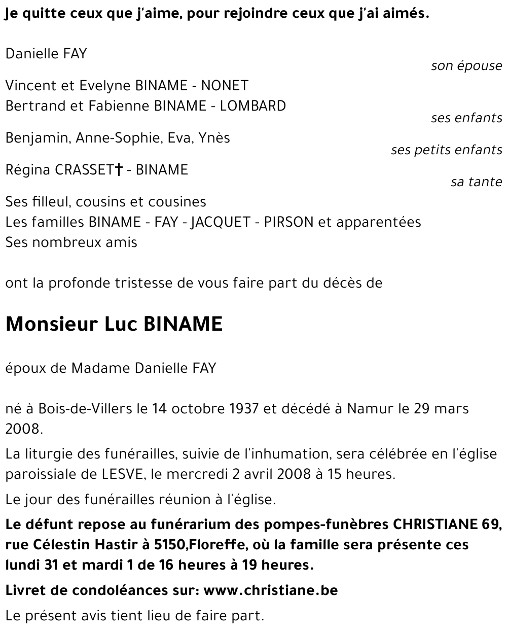 Luc BINAME
