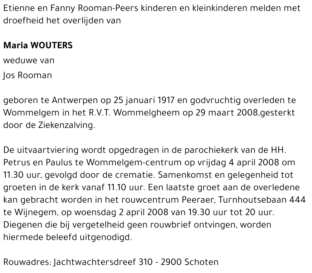 Maria WOUTERS
