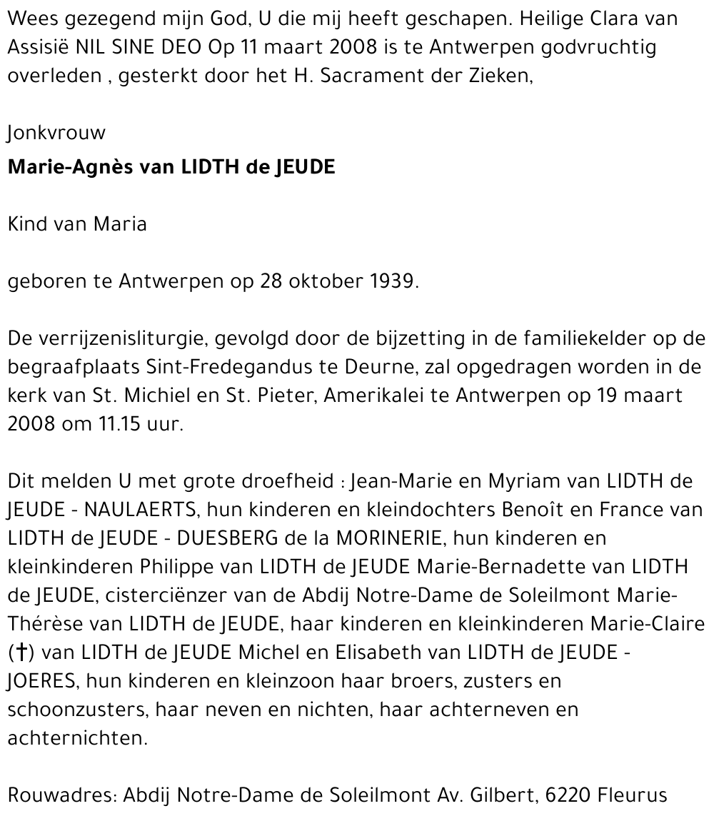 Marie-Agnès van Lidth de Jeude