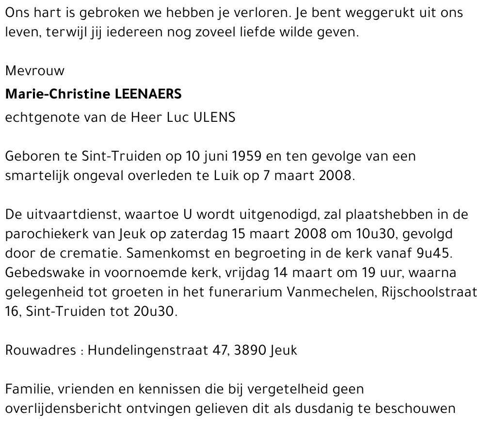 Marie-Christine Leenaers