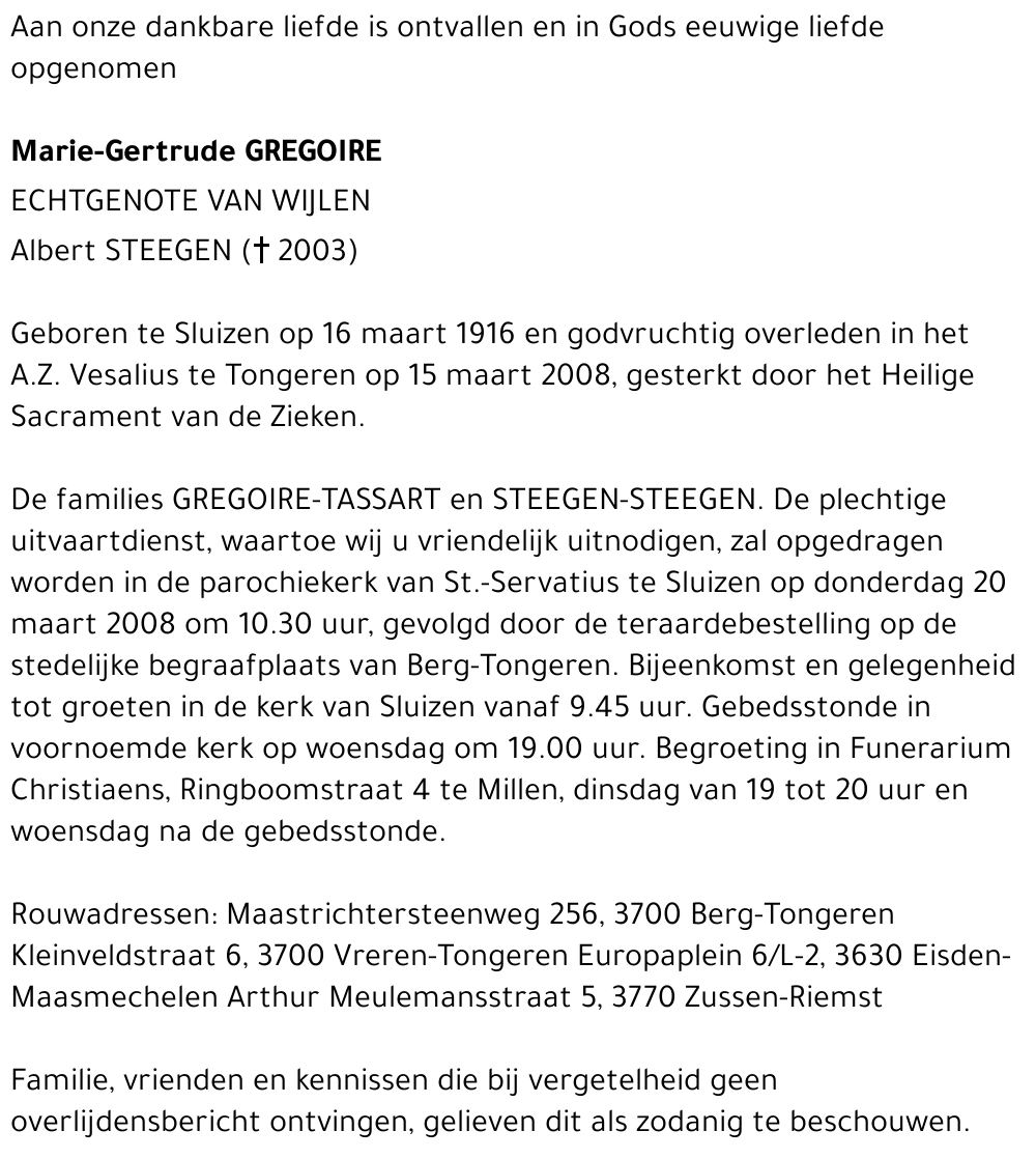 Marie-Gertrude Gregoire