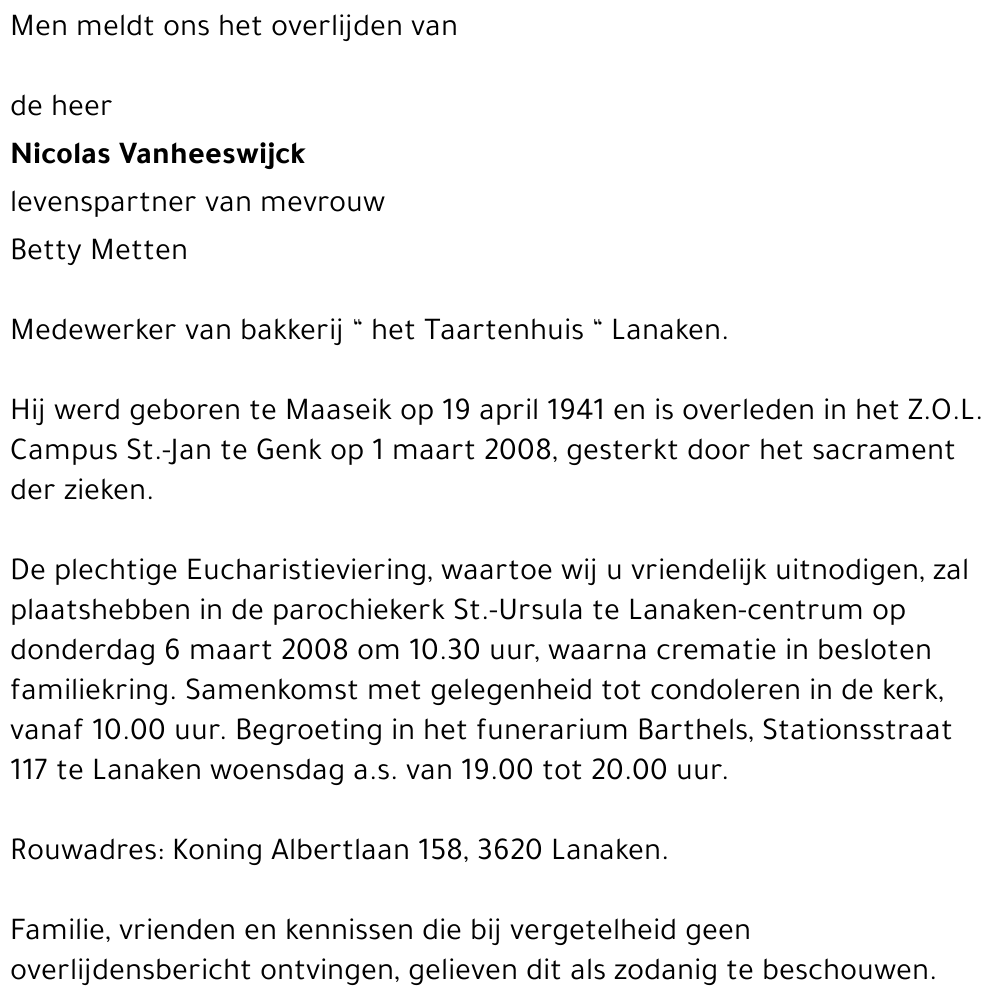 Nicolas Vanheeswijck