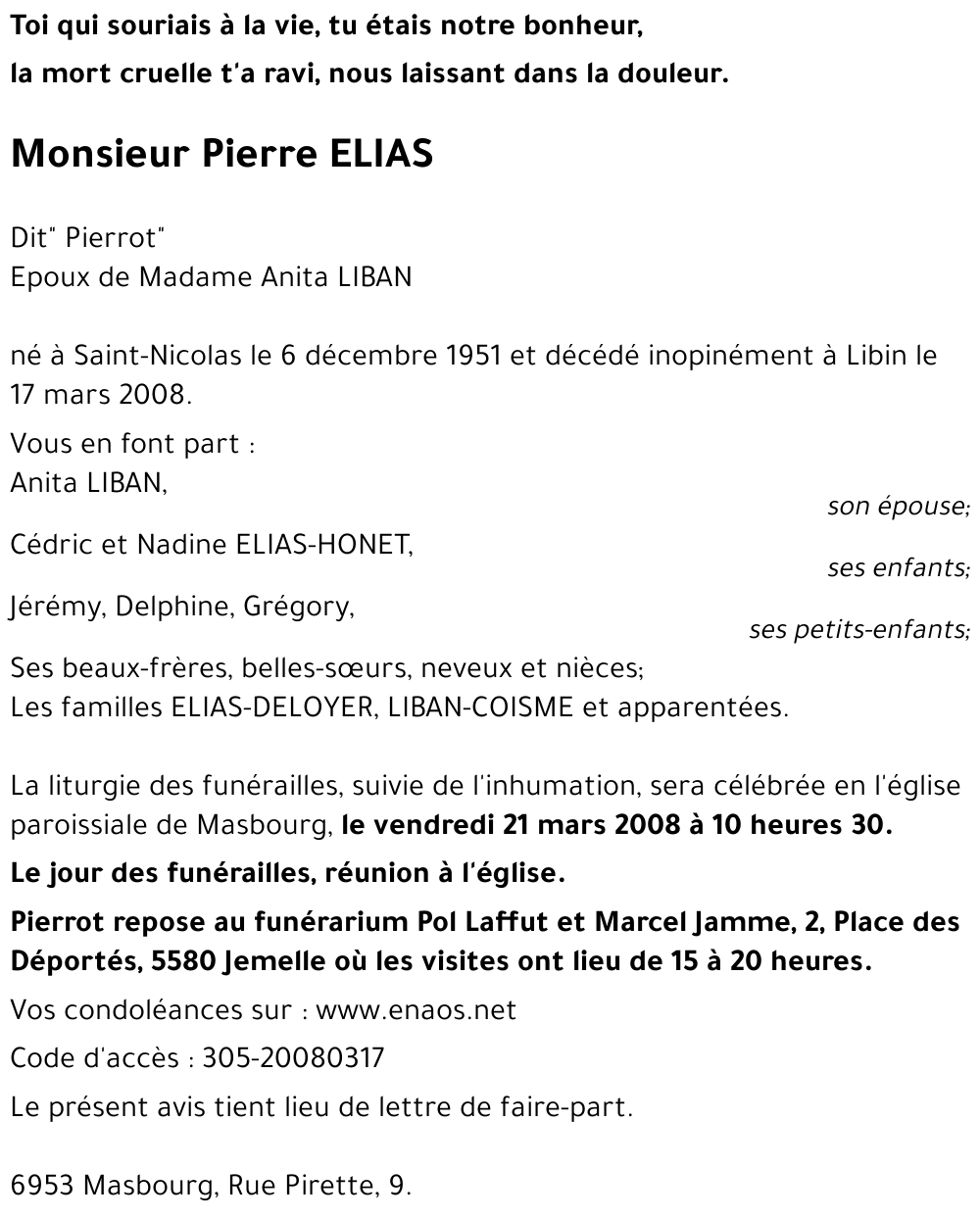 Pierre ELIAS