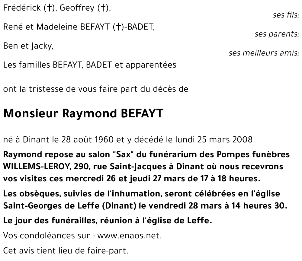 Raymond BEFAYT