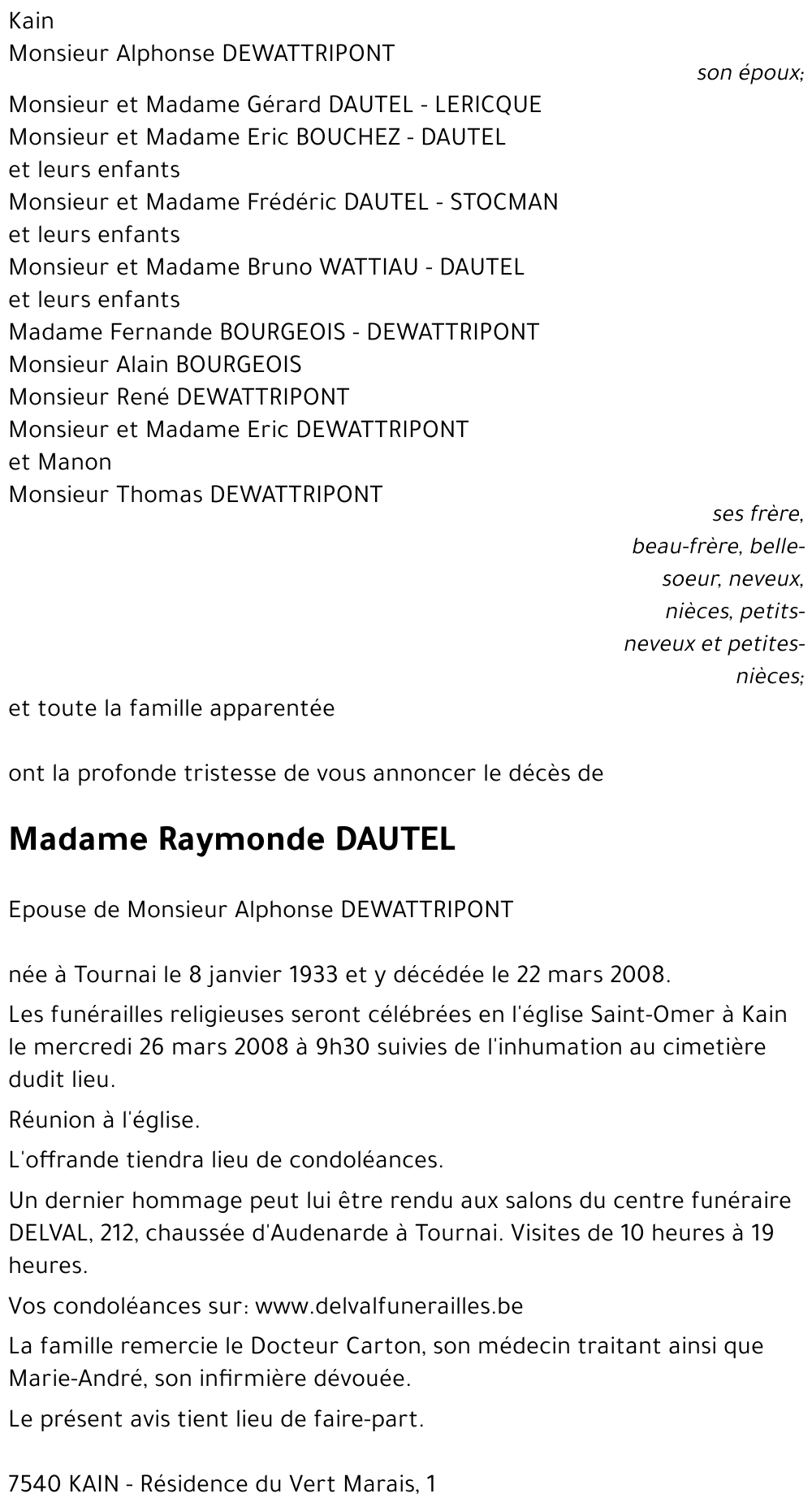 Raymonde DAUTEL