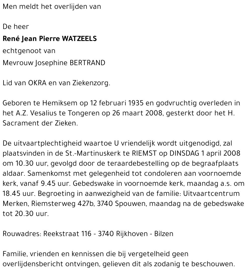 René Jean Pierre Watzeels