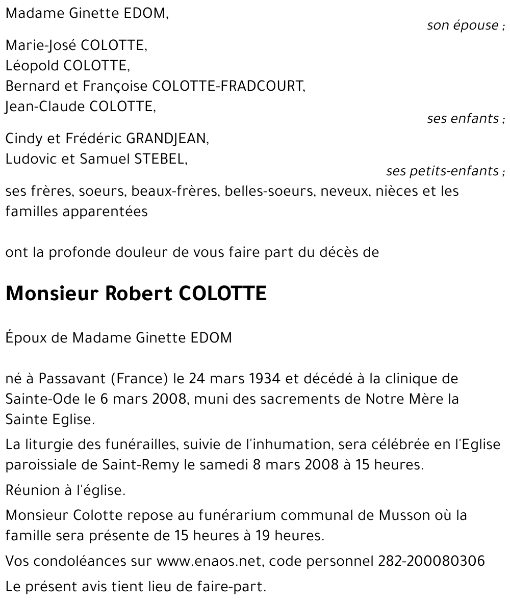 Robert COLOTTE