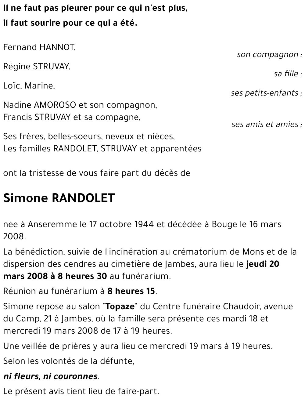 Simone RANDOLET