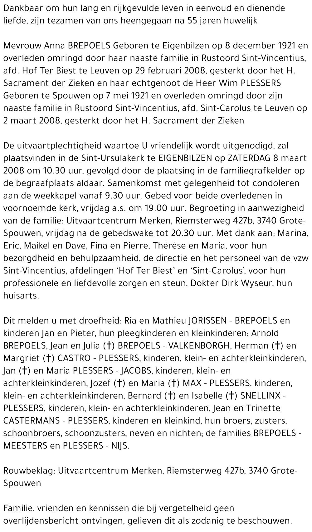 Wim en Anna Plessers-Brepoels