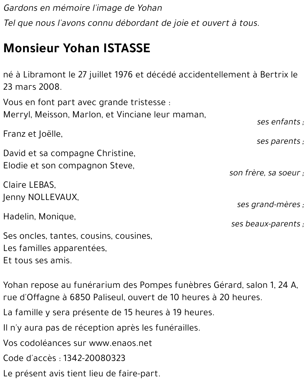 Yohan ISTASSE