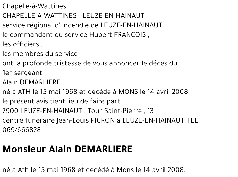 Alain DEMARLIERE