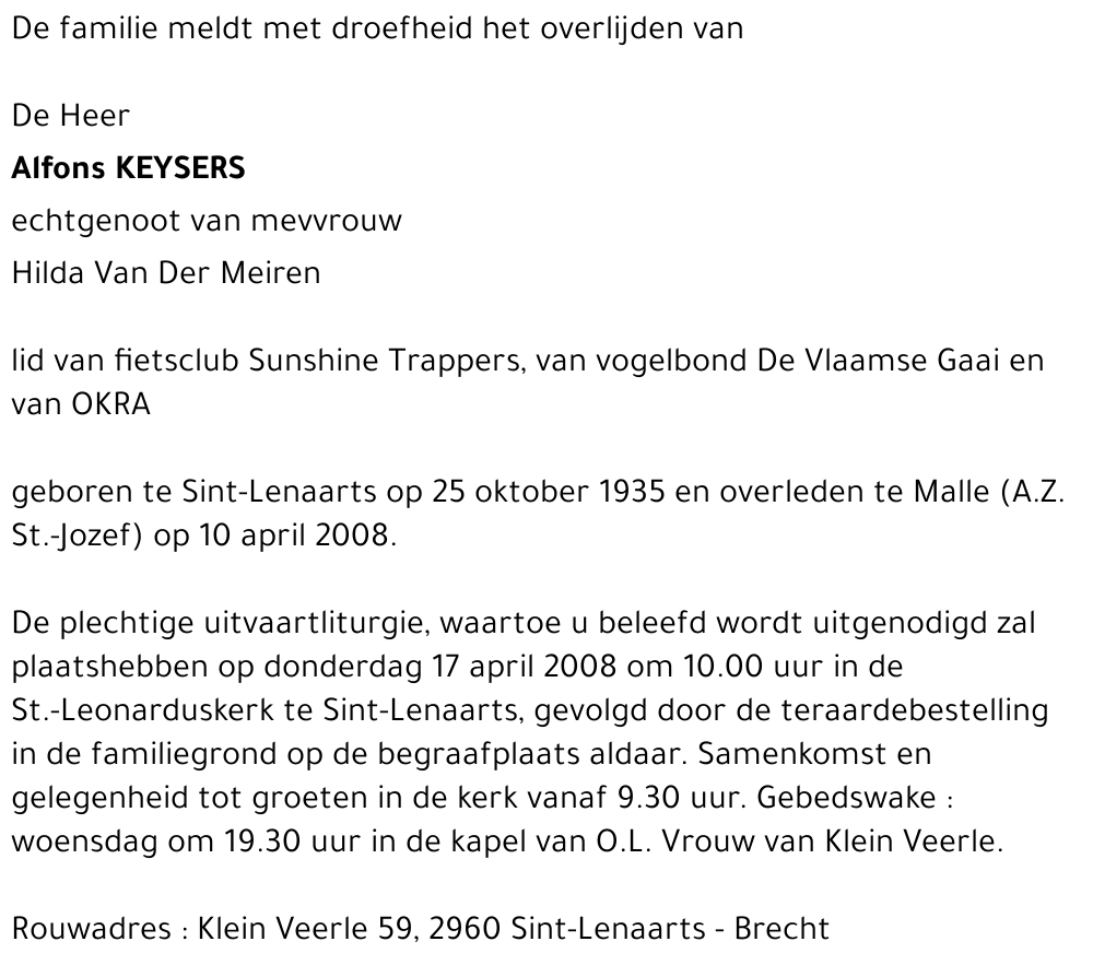 Alfons Keysers